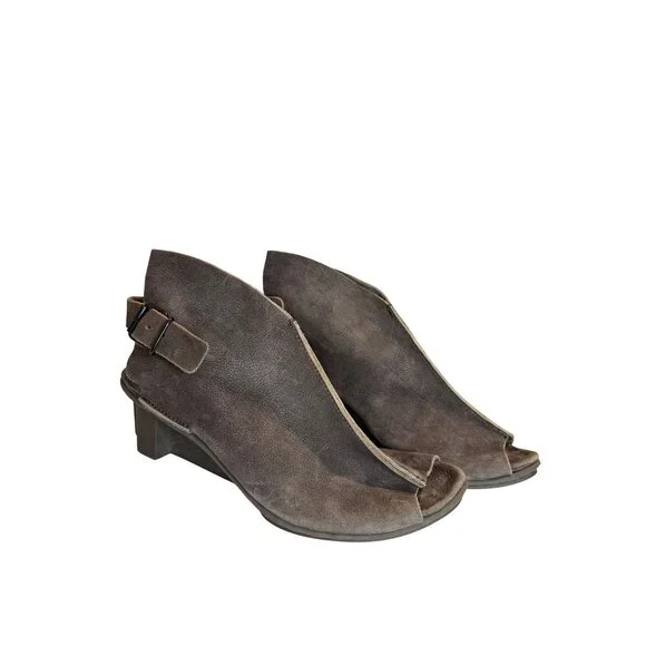 NEW Trippen Womens Mandarin Heeled Sandal Brown Leather UK 39 US 8.5 $392 [jb] - Picture 2 of 11